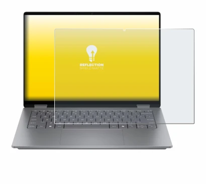 Abbildung des Geräts HP OmniBook X Flip 14 mit einer Vielzahl des Displayschutzes.