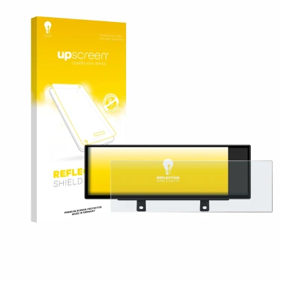 Vorderseite einer Produktverpackung mit dem Markenlogo upscreen. Daneben ist das Gerät Xtrons QLB42THNBR mit dem zugehörigen D