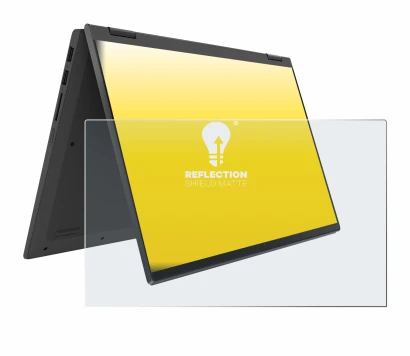 Abbildung des Geräts Lenovo IdeaPad Flex 5 14ALC05 mit einer Vielzahl des Displayschutzes.