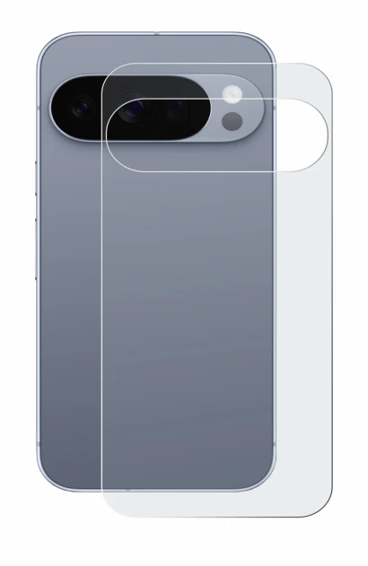 Abbildung des Geräts Google Pixel 10 Pro (Rückseite) mit einer Vielzahl des Displayschutzes.