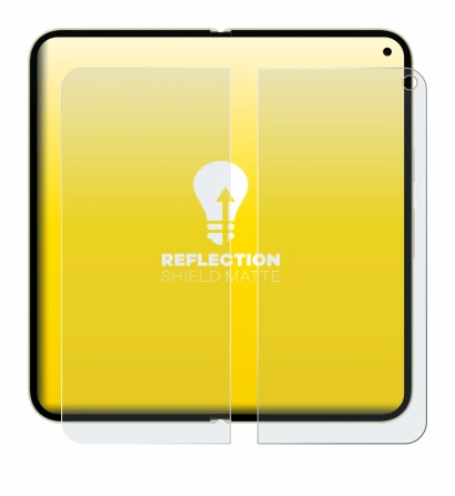 Abbildung des Geräts Google Pixel 10 Pro Fold (Inneres Display) mit einer Vielzahl des Displayschutzes.