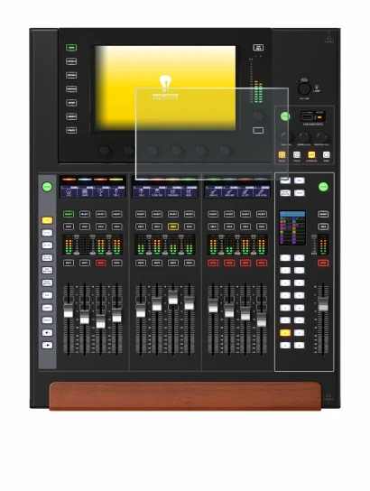 Abbildung des Geräts Behringer Wing Compact mit einer Vielzahl des Displayschutzes.