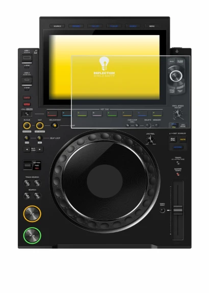 Abbildung des Geräts Pioneer CDJ 3000X mit einer Vielzahl des Displayschutzes.