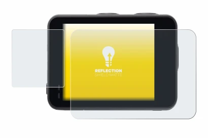 Abbildung des Geräts Akaso Brave 7 mit einer Vielzahl des Displayschutzes.