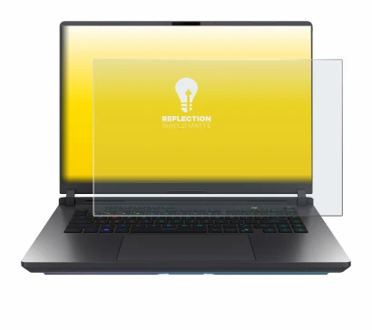 Abbildung des Geräts ASUS ROG Strix G16 2025 mit einer Vielzahl des Displayschutzes.