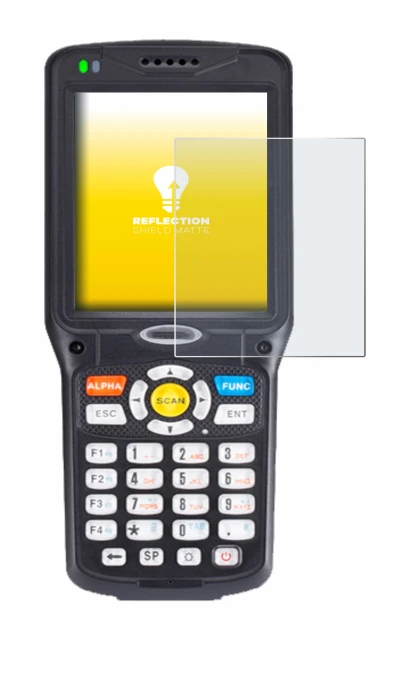 Abbildung des Geräts Unitech HT510A mit einer Vielzahl des Displayschutzes.