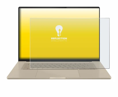 Abbildung des Geräts ASUS ZenBook A16 UX3607 mit einer Vielzahl des Displayschutzes.