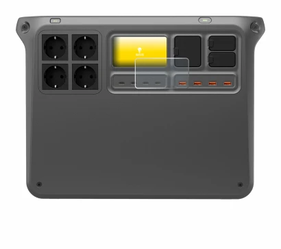 Abbildung des Geräts DJI Power 2000 mit einer Vielzahl des Displayschutzes.