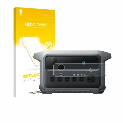 Vorderseite einer Produktverpackung mit dem Markenlogo upscreen. Daneben ist das Gerät Anker SOLIX C2000 Gen 2 mit dem zugehör