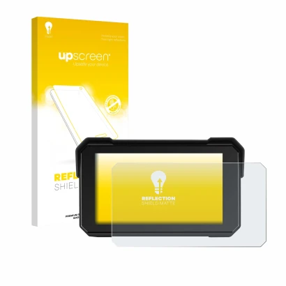 Vorderseite einer Produktverpackung mit dem Markenlogo upscreen. Daneben ist das Gerät GOHHDL A4058-AM39DE-GOH 5" mit dem zuge