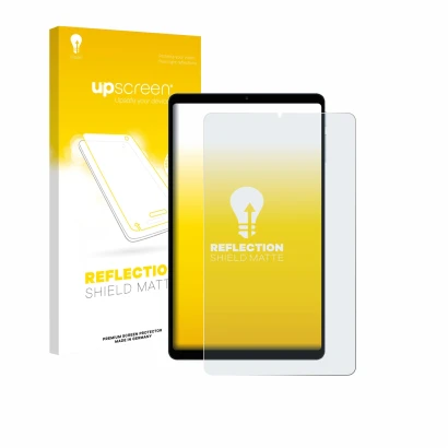 Vorderseite einer Produktverpackung mit dem Markenlogo upscreen. Daneben ist das Gerät Teclast T50 Mini mit dem zugehörigen Di