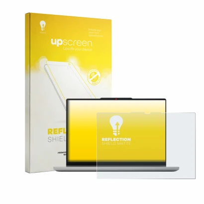 Vorderseite einer Produktverpackung mit dem Markenlogo upscreen. Daneben ist das Gerät Lenovo IdeaPad 5a 2-in-1 Gen 11 14" mit