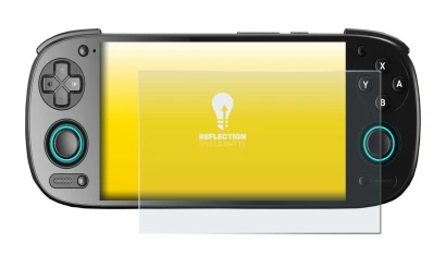 Abbildung des Geräts Retroid Pocket 5 mit einer Vielzahl des Displayschutzes.