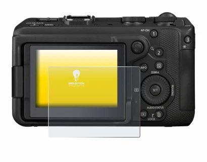 Abbildung des Geräts Canon EOS R6 V mit einer Vielzahl des Displayschutzes.