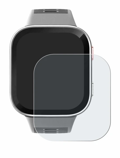 Abbildung des Geräts Amazfit Bip Max mit einer Vielzahl des Displayschutzes.