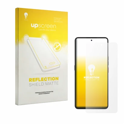 Vorderseite einer Produktverpackung mit dem Markenlogo upscreen. Daneben ist das Gerät Volla Phone Plinius mit dem zugehörigen