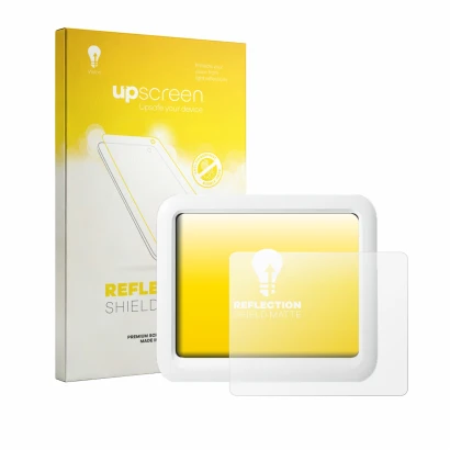 Vorderseite einer Produktverpackung mit dem Markenlogo upscreen. Daneben ist das Gerät SwitchBot Meter Pro mit dem zugehörigen