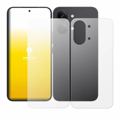 Abbildung des Geräts Xiaomi Poco X8 Pro Max (Display+Rückseite) mit einer Vielzahl des Displayschutzes.