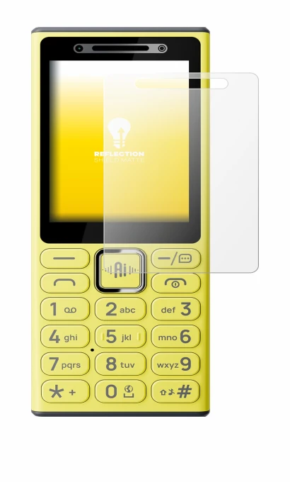 Abbildung des Geräts Nokia 200 4G mit einer Vielzahl des Displayschutzes.