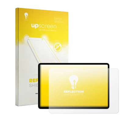 Vorderseite einer Produktverpackung mit dem Markenlogo upscreen. Daneben ist das Gerät Honor Pad 20 Pro mit dem zugehörigen Di