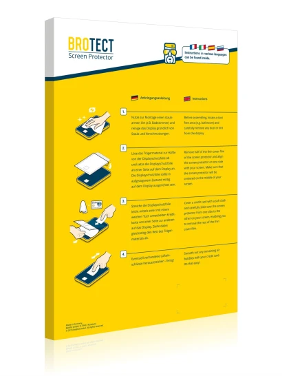 Rückseite einer Produktverpackung mit dem Markenlogo BROTECT