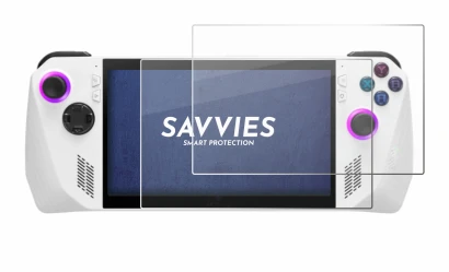 Abbildung des Geräts ASUS ROG Ally (2023) RC71L mit einer Vielzahl des Displayschutzes.