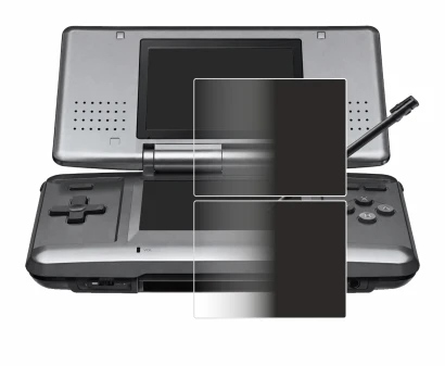 Abbildung des Geräts Nintendo DS mit einer Vielzahl des Displayschutzes.
