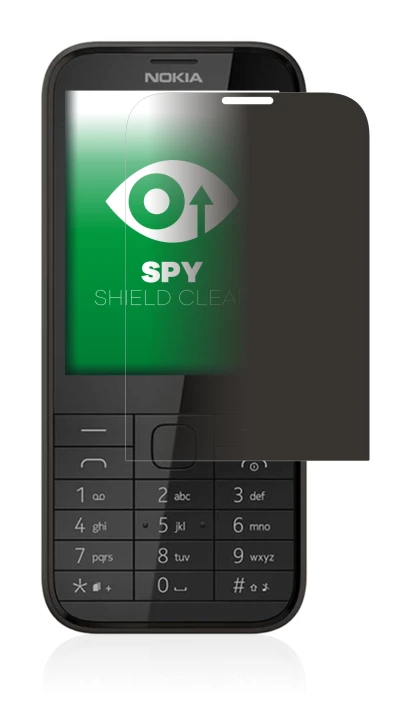 Abbildung des Geräts Nokia 225 mit einer Vielzahl des Displayschutzes.