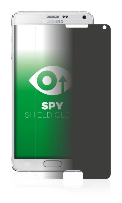 Abbildung des Geräts Samsung Galaxy Note 4 mit einer Vielzahl des Displayschutzes.