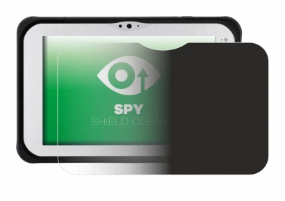 Abbildung des Geräts Panasonic Toughpad FZ-M1 mit einer Vielzahl des Displayschutzes.