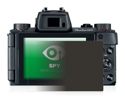 Abbildung des Geräts Canon PowerShot G5 X mit einer Vielzahl des Displayschutzes.