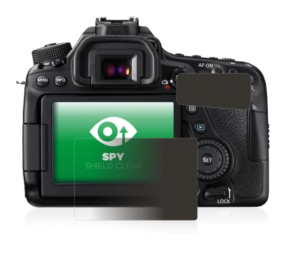 Abbildung des Geräts Canon EOS 80D mit einer Vielzahl des Displayschutzes.