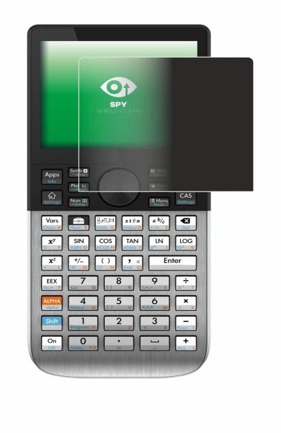 Abbildung des Geräts HP Prime mit einer Vielzahl des Displayschutzes.