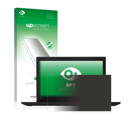 Vorderseite einer Produktverpackung mit dem Markenlogo upscreen. Daneben ist das Gerät Lenovo Thinkpad X280 mit dem zugehörige