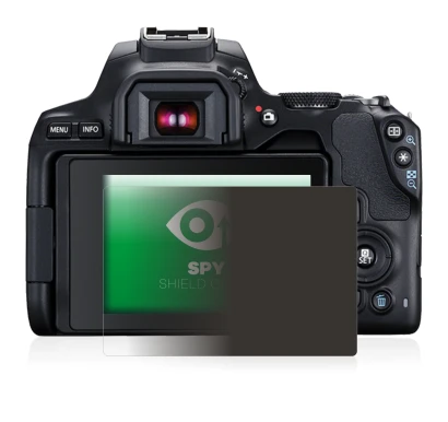 Abbildung des Geräts Canon EOS 250D mit einer Vielzahl des Displayschutzes.