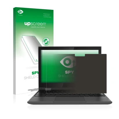 Vorderseite einer Produktverpackung mit dem Markenlogo upscreen. Daneben ist das Gerät Lenovo 300e (2. Gen.) mit dem zugehörig