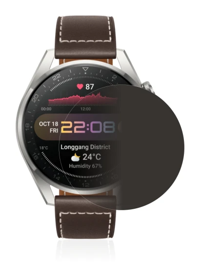 Abbildung des Geräts Huawei Watch 3 Pro mit einer Vielzahl des Displayschutzes.
