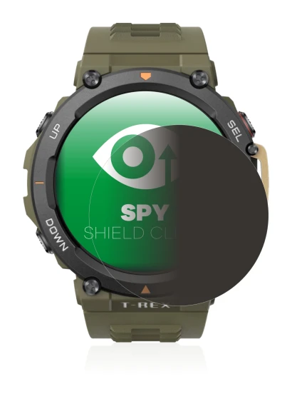 Abbildung des Geräts Huami Amazfit T-Rex 2 mit einer Vielzahl des Displayschutzes.