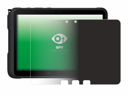 Abbildung des Geräts Samsung Galaxy Tab Active 4 Pro mit einer Vielzahl des Displayschutzes.