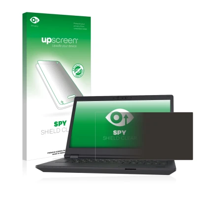 Vorderseite einer Produktverpackung mit dem Markenlogo upscreen. Daneben ist das Gerät Fujitsu Lifebook E5411 mit dem zugehöri