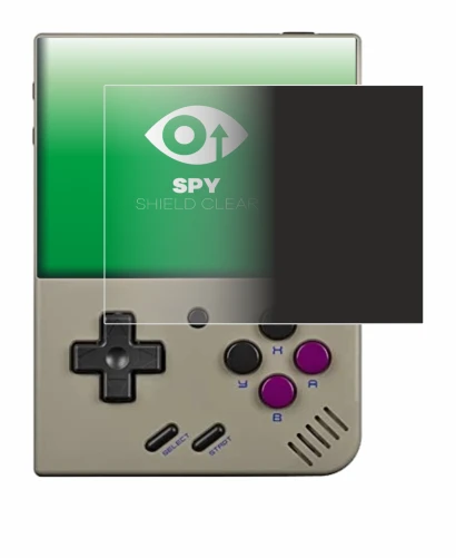 Abbildung des Geräts Miyoo Mini Plus mit einer Vielzahl des Displayschutzes.