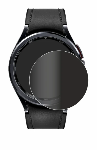 Abbildung des Geräts Samsung Galaxy Watch 6 Classic (43 mm) mit einer Vielzahl des Displayschutzes.