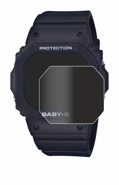 Abbildung des Geräts Casio Baby-G BGD-565 mit einer Vielzahl des Displayschutzes.