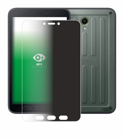 Abbildung des Geräts Samsung Galaxy Tab Active 5 (Hochformat) mit einer Vielzahl des Displayschutzes.