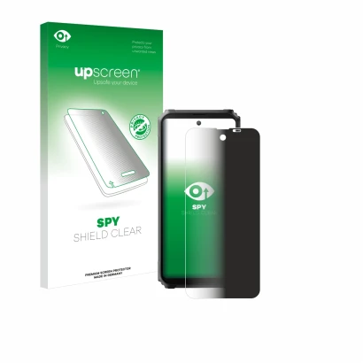 Vorderseite einer Produktverpackung mit dem Markenlogo upscreen. Daneben ist das Gerät Blackview BL8000 5G mit dem zugehörigen