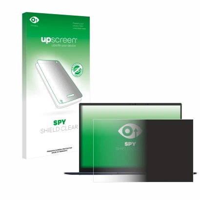 Vorderseite einer Produktverpackung mit dem Markenlogo upscreen. Daneben ist das Gerät ASUS ZenBook 14 OLED UX3405 Non-Touch m