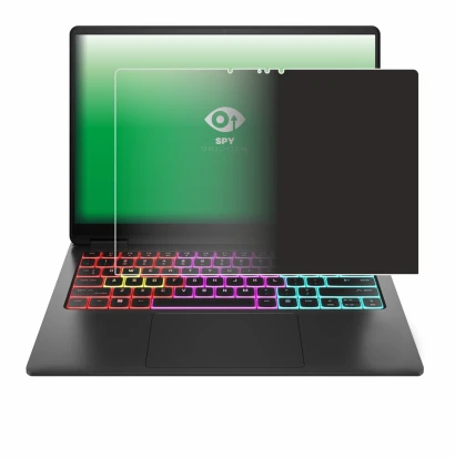 Abbildung des Geräts HP Omen Transcend 14 mit einer Vielzahl des Displayschutzes.