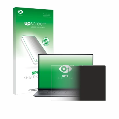 Vorderseite einer Produktverpackung mit dem Markenlogo upscreen. Daneben ist das Gerät Dell Latitude 9450 2-in-1 mit dem zugeh