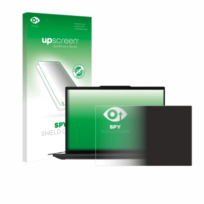 Vorderseite einer Produktverpackung mit dem Markenlogo upscreen. Daneben ist das Gerät Lenovo ThinkPad P14s Gen 5 14" mit dem