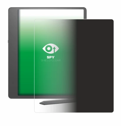 Abbildung des Geräts Amazon Kindle Scribe 2024 mit einer Vielzahl des Displayschutzes.